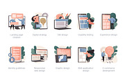 100 IT business vector illustrations, a Templates & Theme by Visual Generation (Thumbnail 5 of 13)