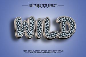 Wild 3D Editable Text Effect