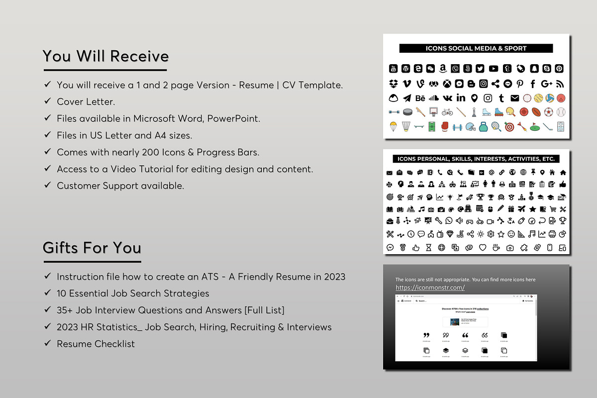 ATS Resume CV Word & PowerPoint - 12, a Resume Template by MrCam Template Resume|CV (Photo 5 of 6)