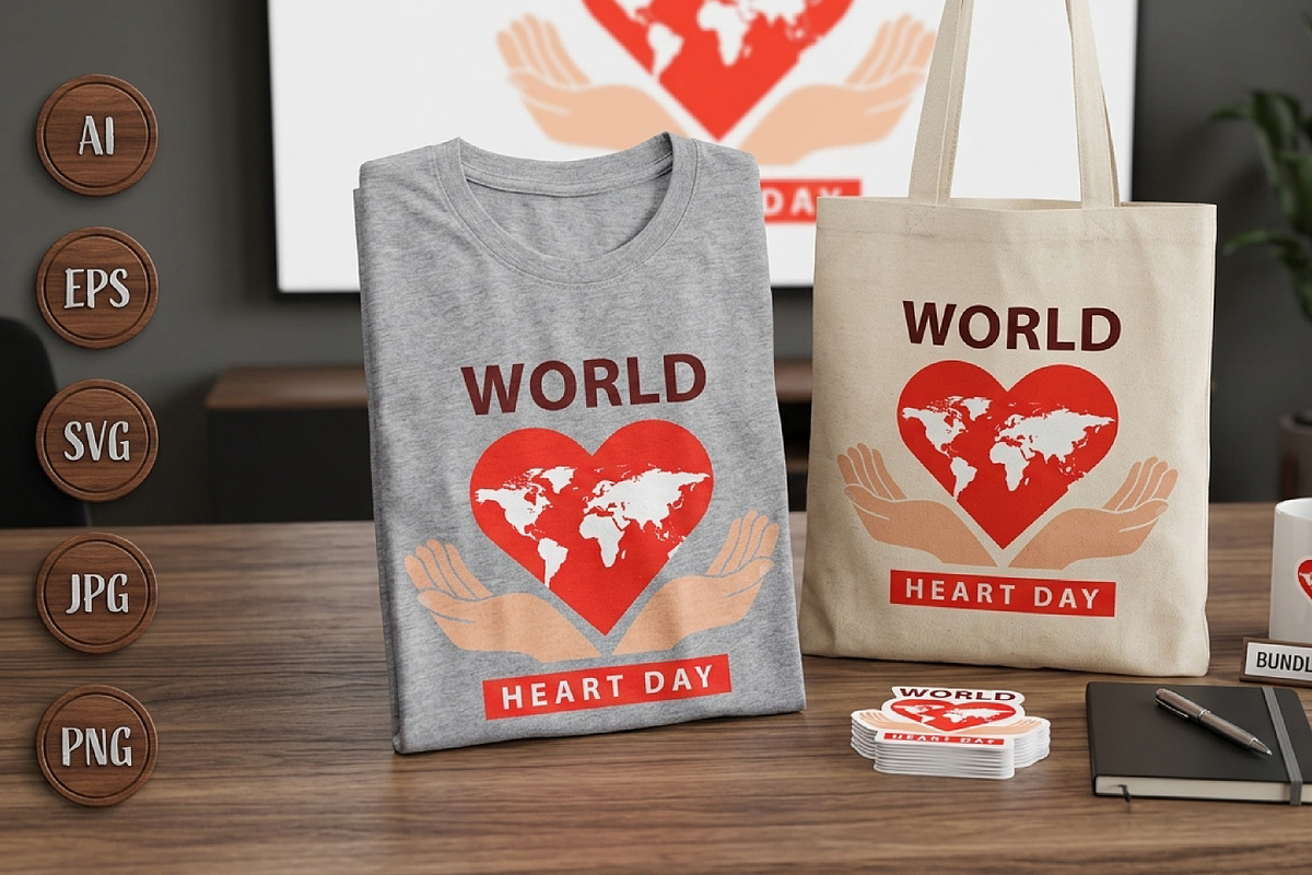 World Heart Day Global Health, a Healthcare Illustration by Saba Vector (Photo 3 of 3)