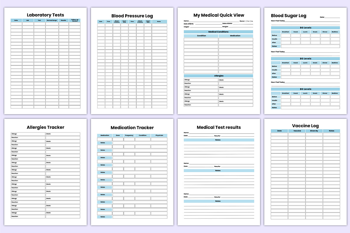 2025 Medical Planner Bundle Canva, a Stationery Template by Mustafiz (Photo 6 of 7)