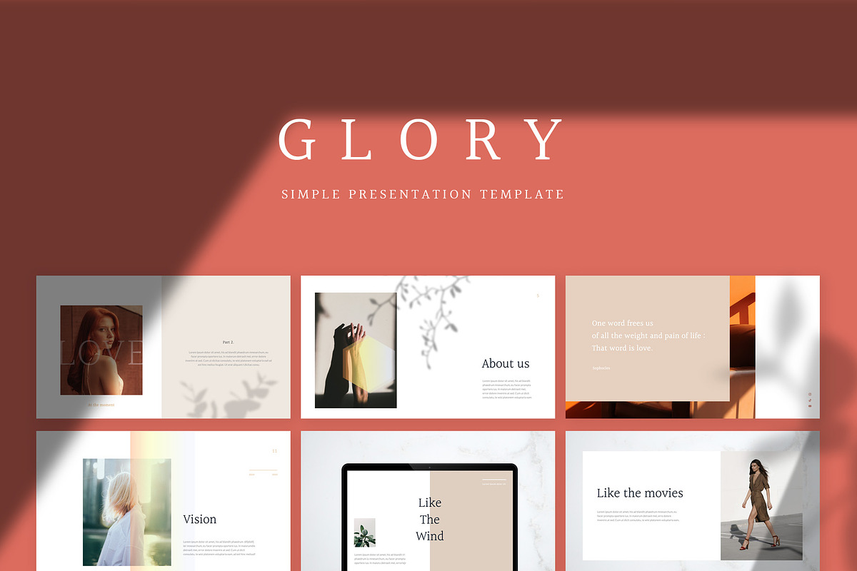 Glory PowerPoint Template, a Presentation Template by Simple P. (Photo 1 of 9)