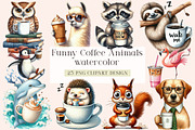 Funny coffee Animals, an Illustration by DreamArtGraphic (Thumbnail 1 of 4)