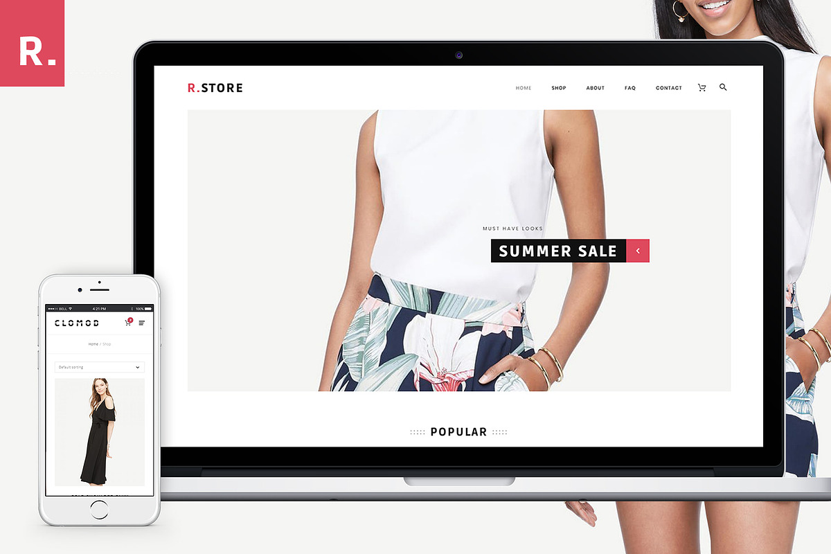 Rstore - Clean WooCommerce WP Theme, a WordPress Template by themenow (Photo 1 of 8)