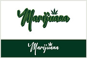 Hand Written marijuana logo design, a Branding & Logo Template by Atlantis X Nurman Arbai (Thumbnail 2 of 2)