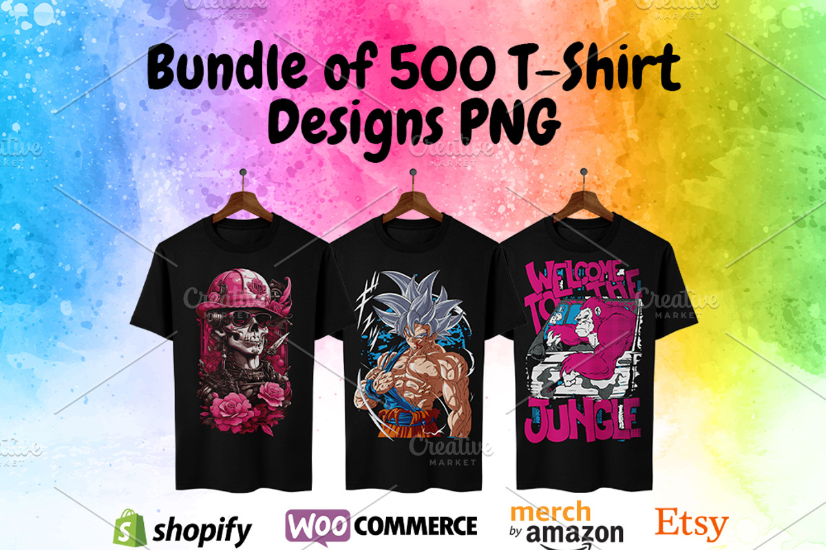 Bundle of 500 T-Shirt Designs PNG, a Graphic by ExpressTeesArt (Photo 1 of 2)
