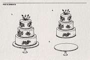 Wedding Sketch Set PNG, a Decorative Illustration by LOKSKIH (Thumbnail 4 of 9)