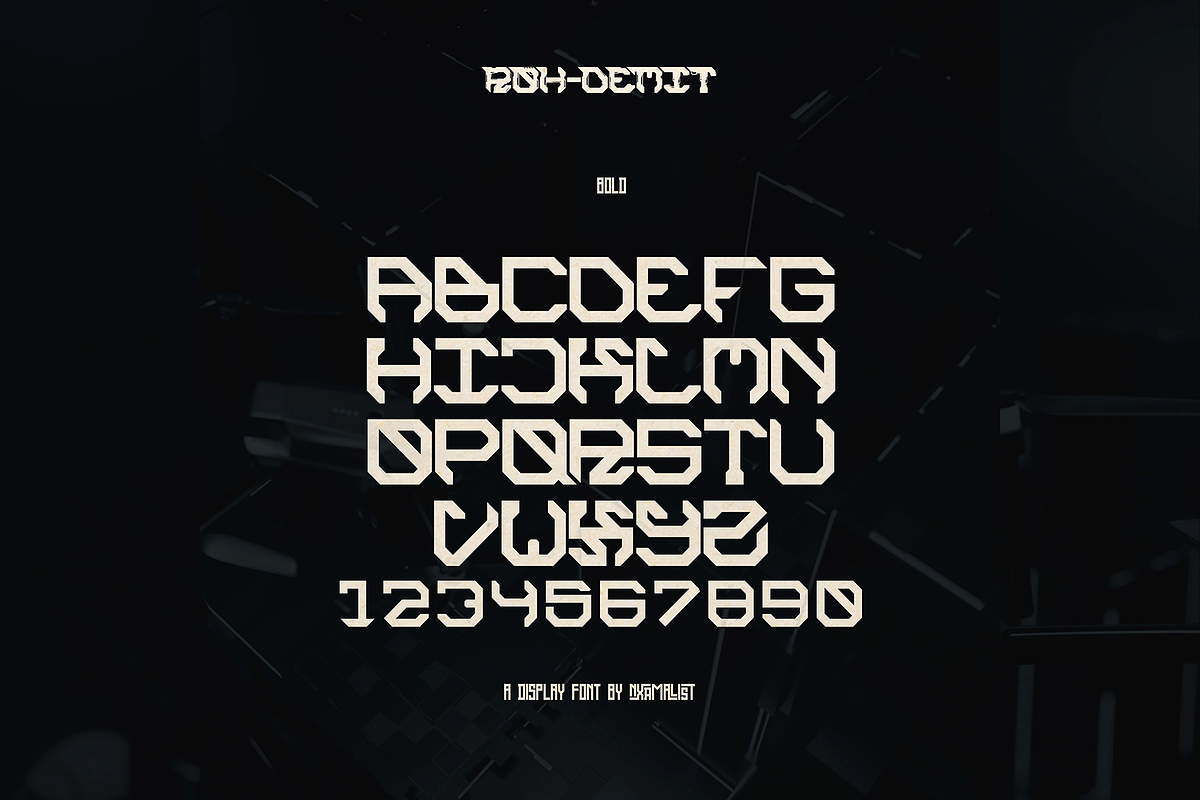 ROH-DEMIT Typeface // Display Font, a Font by NXRMALIST (Photo 6 of 6)