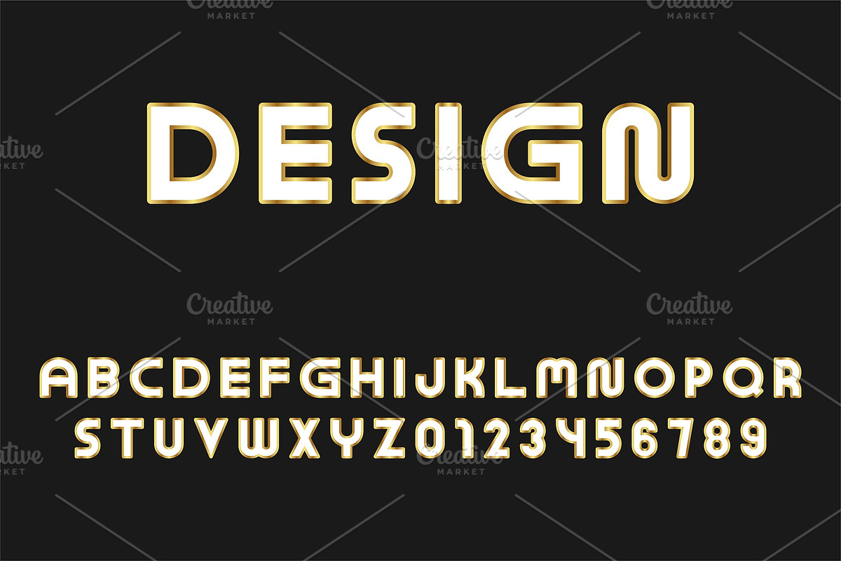 Luxury golden bold alphabet, an Object Graphic by ExpressShop (Photo 1 of 4)
