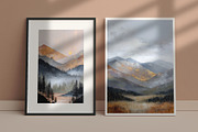 Golden Sunrise Landscape Art, a Decorative Illustration by Housui Patterns (Thumbnail 4 of 12)