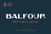 Balfour : Refined Art Deco Font, a Sans Serif Font by Black Lab Type (Thumbnail 1 of 9)