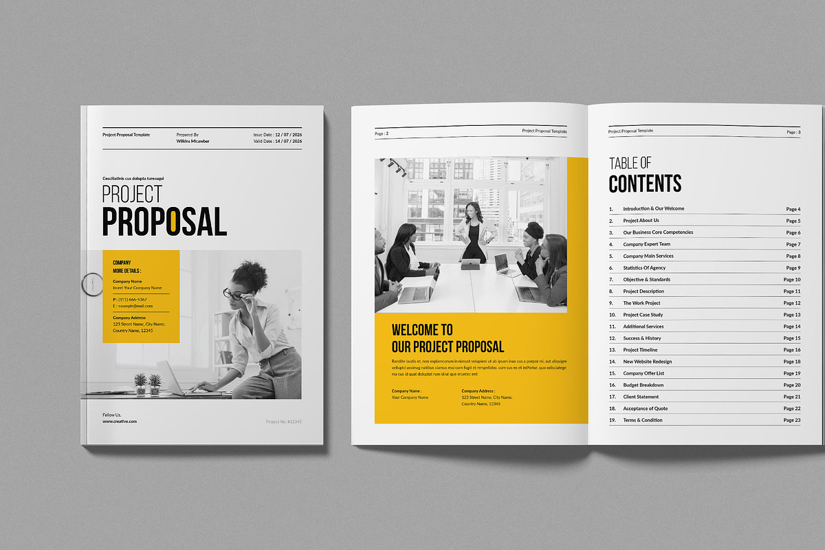 Project Proposal Template, a Brochure Template by Work-Envance (Photo 2 of 10)
