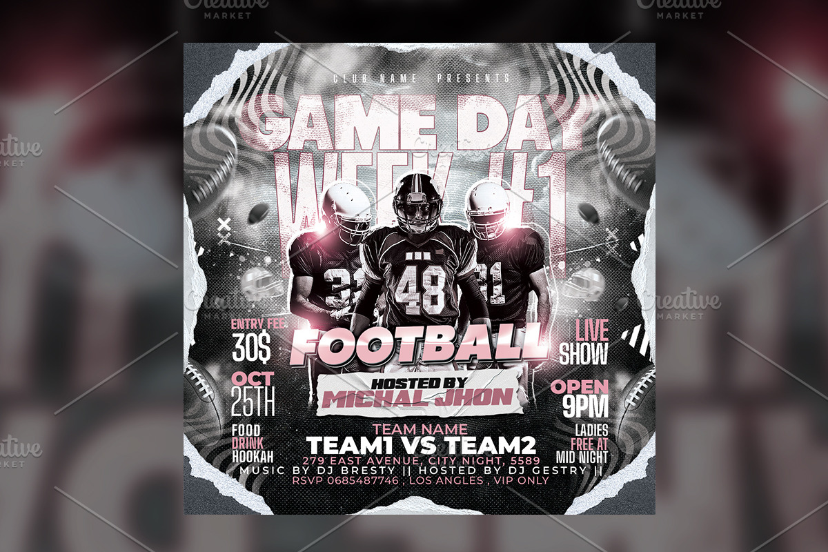 Football Flyer Template preview 3
