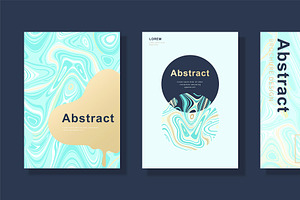 Set of abstract cover template