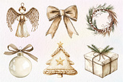Neutral Christmas Clipart Bundle, an Illustration by Dream Creation (Thumbnail 4 of 7)
