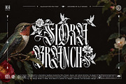 Flora Branch Typeface, a Blackletter Font by alit design (Thumbnail 1 of 20)