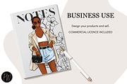 Fashion Girl 58 clipart png, an Illustration by Parinaz Wadia Design (Thumbnail 7 of 10)