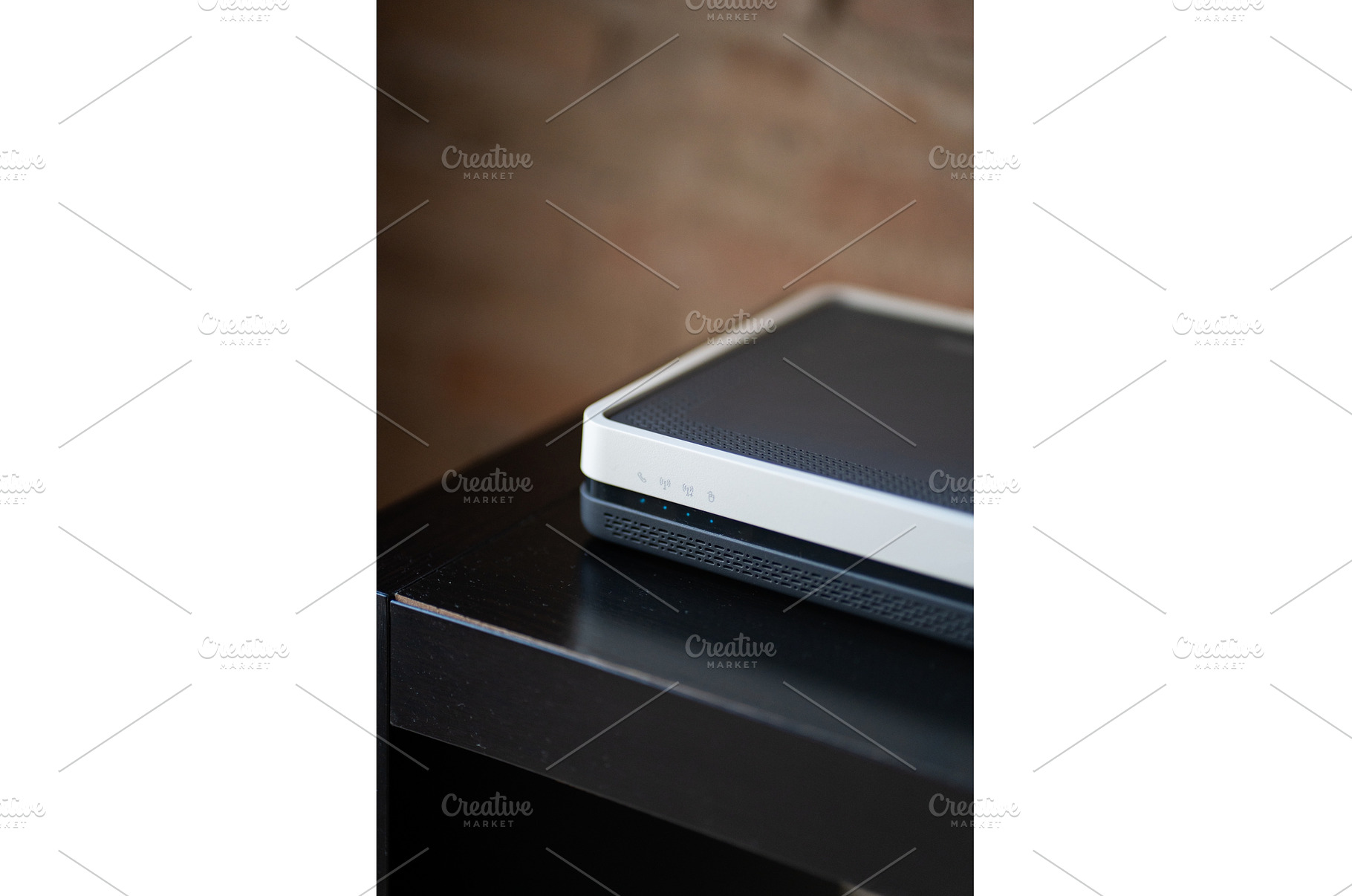 Modern wireless router with, a Technology Photo by volodymyrshtun13795