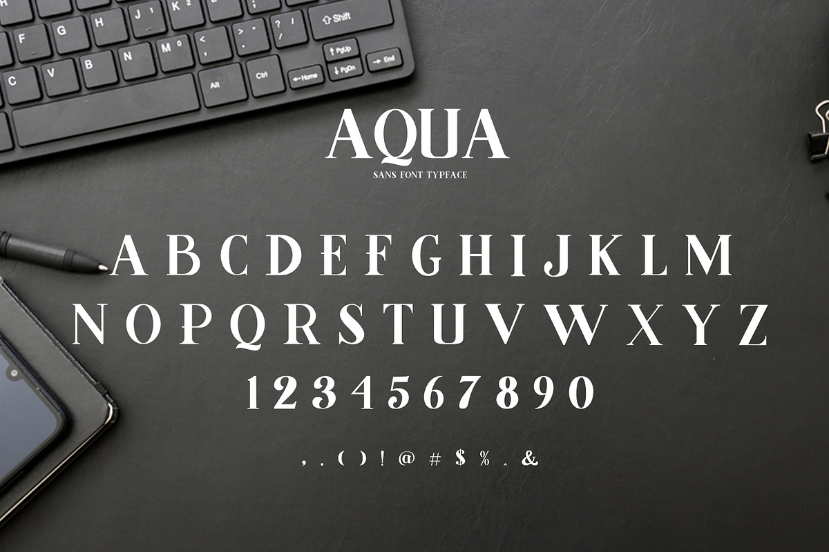 Aqua San Serif Font, a Sans Serif Font by mullathedesigner (Photo 2 of 3)