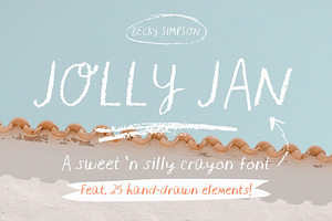 Jolly Jan Crayon Handlettered Font