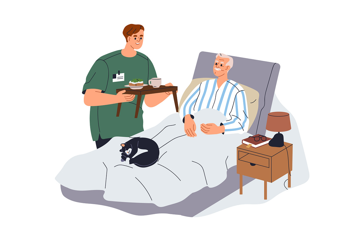 Volunteers take care of seniors set, a Person Illustration by Good Studio (Photo 7 of 7)