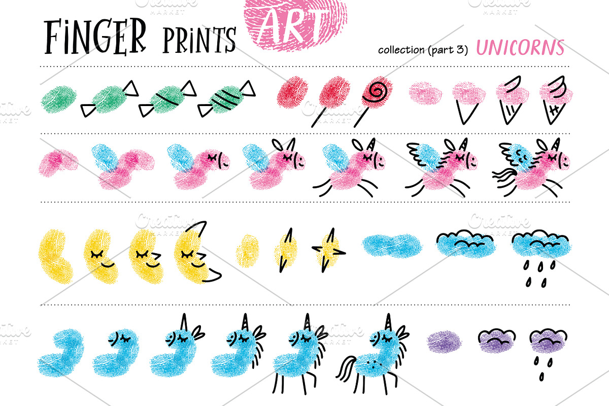 Finger prints ART (part 4), an Education Illustration by Alena Razumova (Photo 13 of 13)
