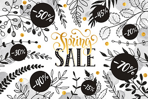 Spring sale poster design