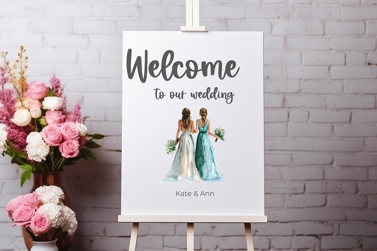 Bride and Bridesmaid Clipart, a Person Illustration by Anca Digital Vibe (Photo 7 of 7)