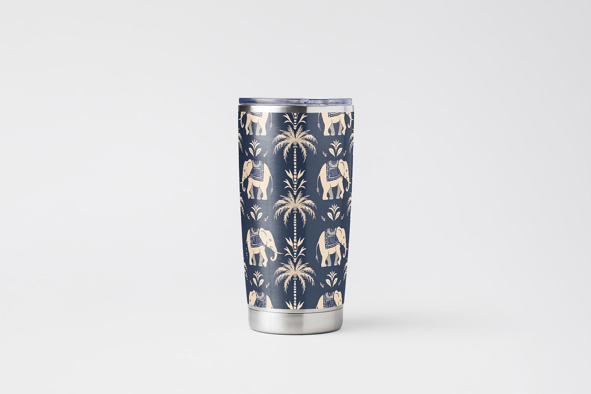 8 Tribal Elephant Seamless Patterns, a Pattern Graphic by Inknfolly (Photo 4 of 5)