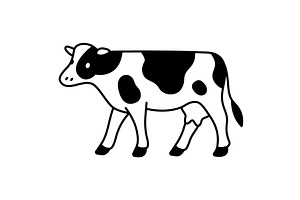 Minimalist vector of a black and, an Animal Illustration by GraphiShop