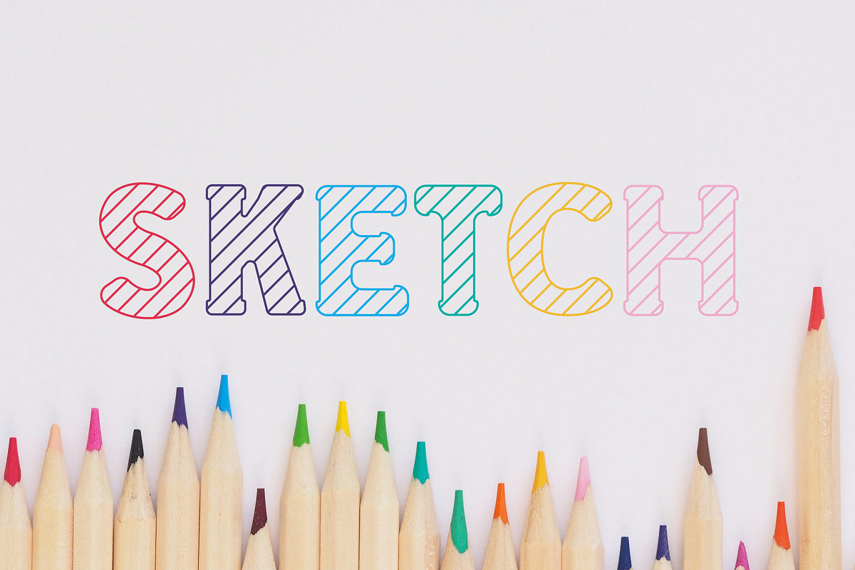 School Sketch Kids Font, a Font by vladocar (Photo 1 of 6)