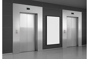 Realistic Elevators With Close Door