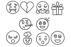 Emojis Set 2 Procreate Brush Stamps