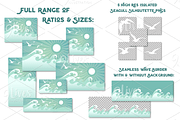 Sun and Sea Illustration & Border, an Illustration by 9 Lives Illustration (Thumbnail 2 of 2)
