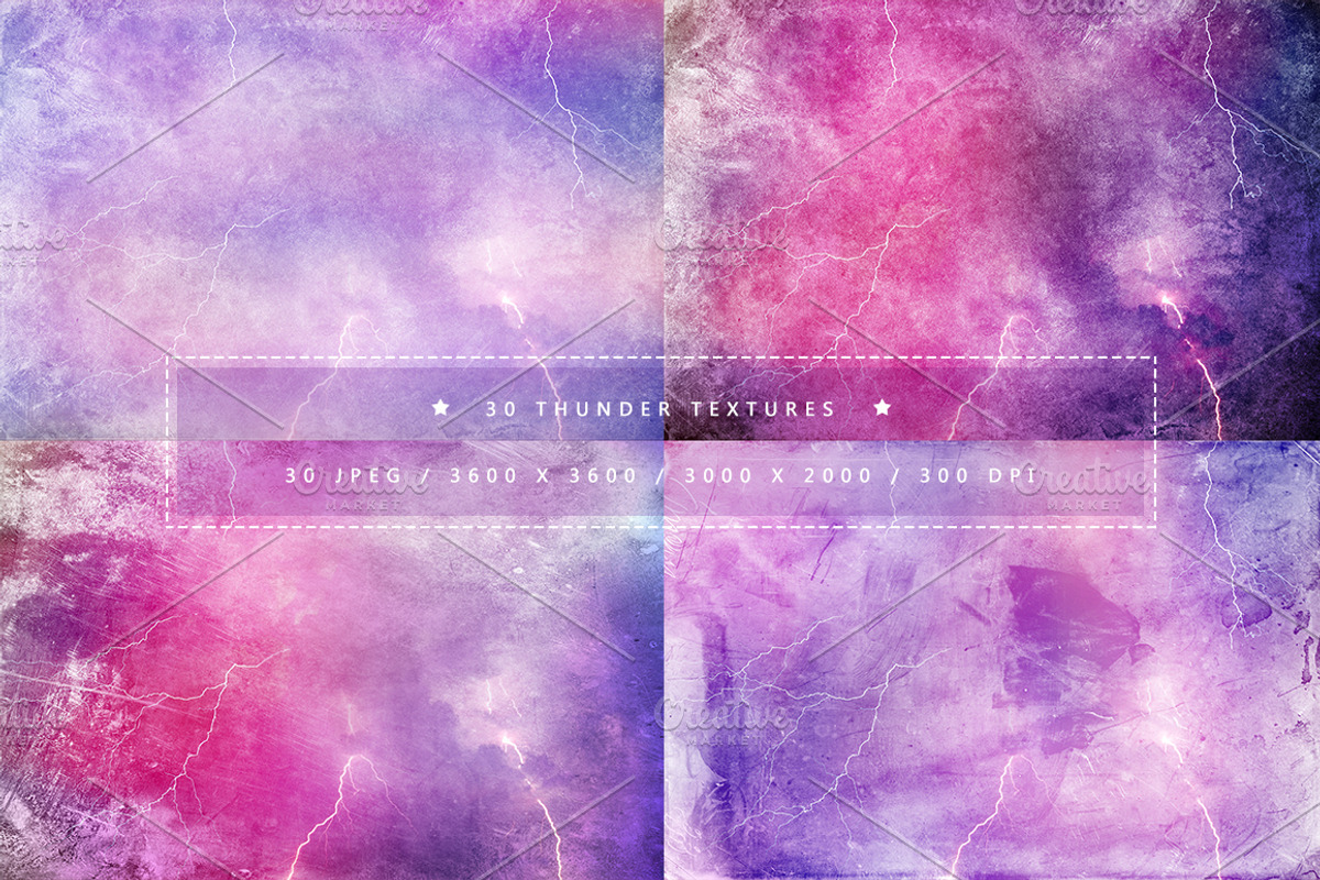 30 Thunder Textures, a Texture Graphic by Orange Fox