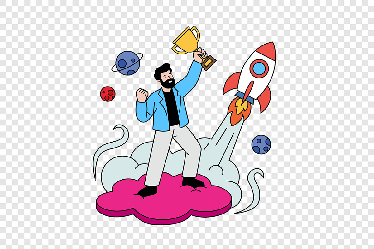 Success and Achievement Illustration, a Person Illustration by Partikusi Design (Photo 3 of 3)