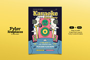 Retro Karaoke Night Party Flyer, a Flyer Template by Tiptop Graphic (Thumbnail 1 of 5)