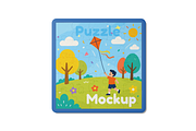 Kids_Puzzle_Mockup, a Merchandise Mockup by DSNA Mockup (Thumbnail 2 of 5)