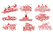 Merry Christmas happy New Year, a Seasonal Illustration by Seavector Studio (Thumbnail 3 of 3)