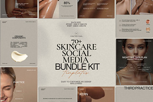 Minimal Skincare Story & Post Kit, a Social Media Template by Crafted Pixel