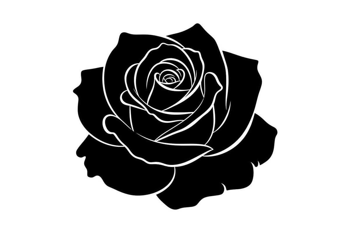 50 Black Rose Silhouette Vector Bund, an Illustration by Gaye Art (Photo 48 of 51)