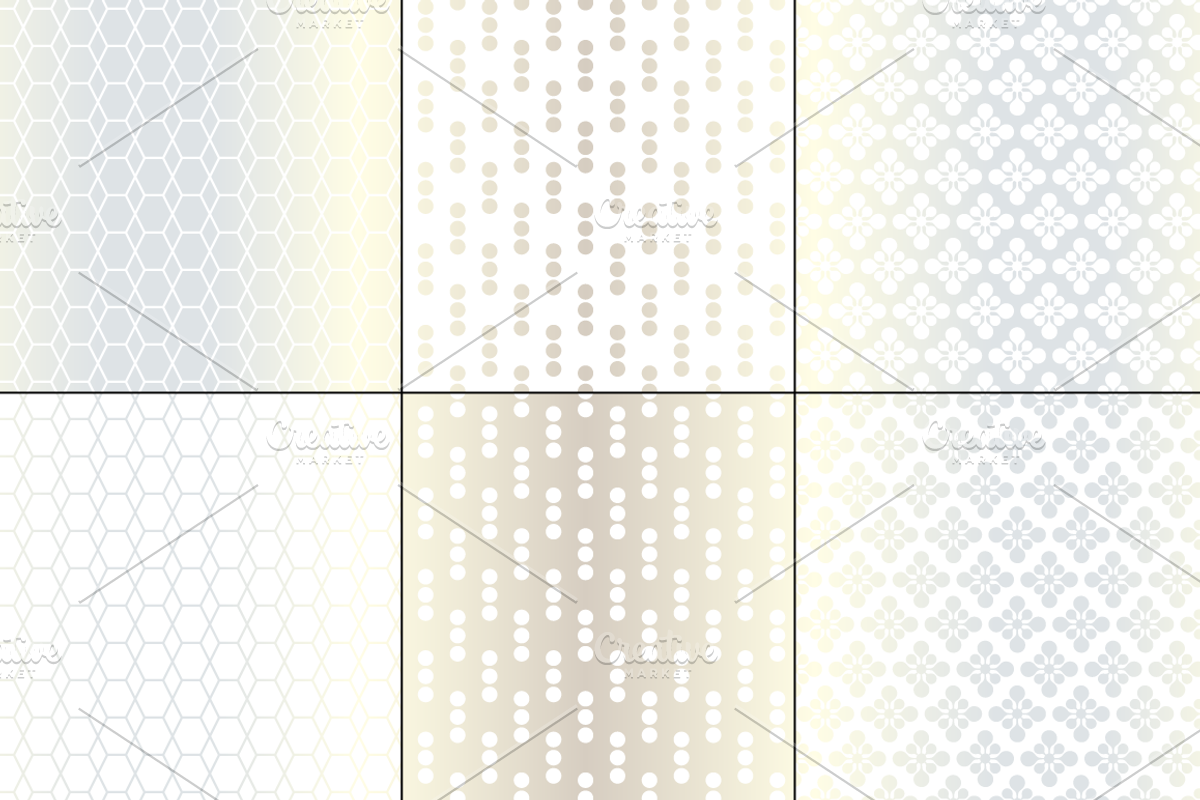 Seamless Silver Geometric Patterns, a Pattern Graphic by Melissa Held Designs (Photo 7 of 8)