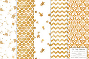 Gold Foil Digital Papers in White, a Pattern Graphic by Amanda Ilkov (Thumbnail 4 of 4)