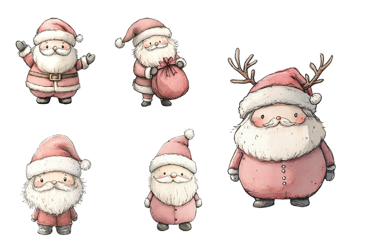 Christmas Santa clipart, an Illustration by Designworld (Photo 5 of 5)