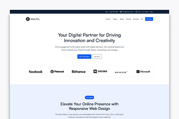 Allele Creative Digital Agency Theme preview 4