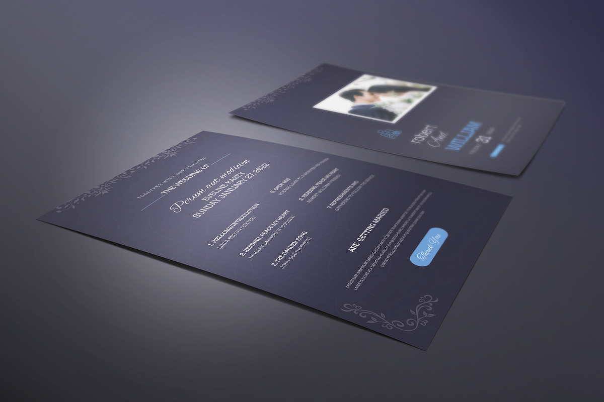 Funeral Program Template Obituary, an Invitation Template by Creatiya Type (Photo 2 of 6)