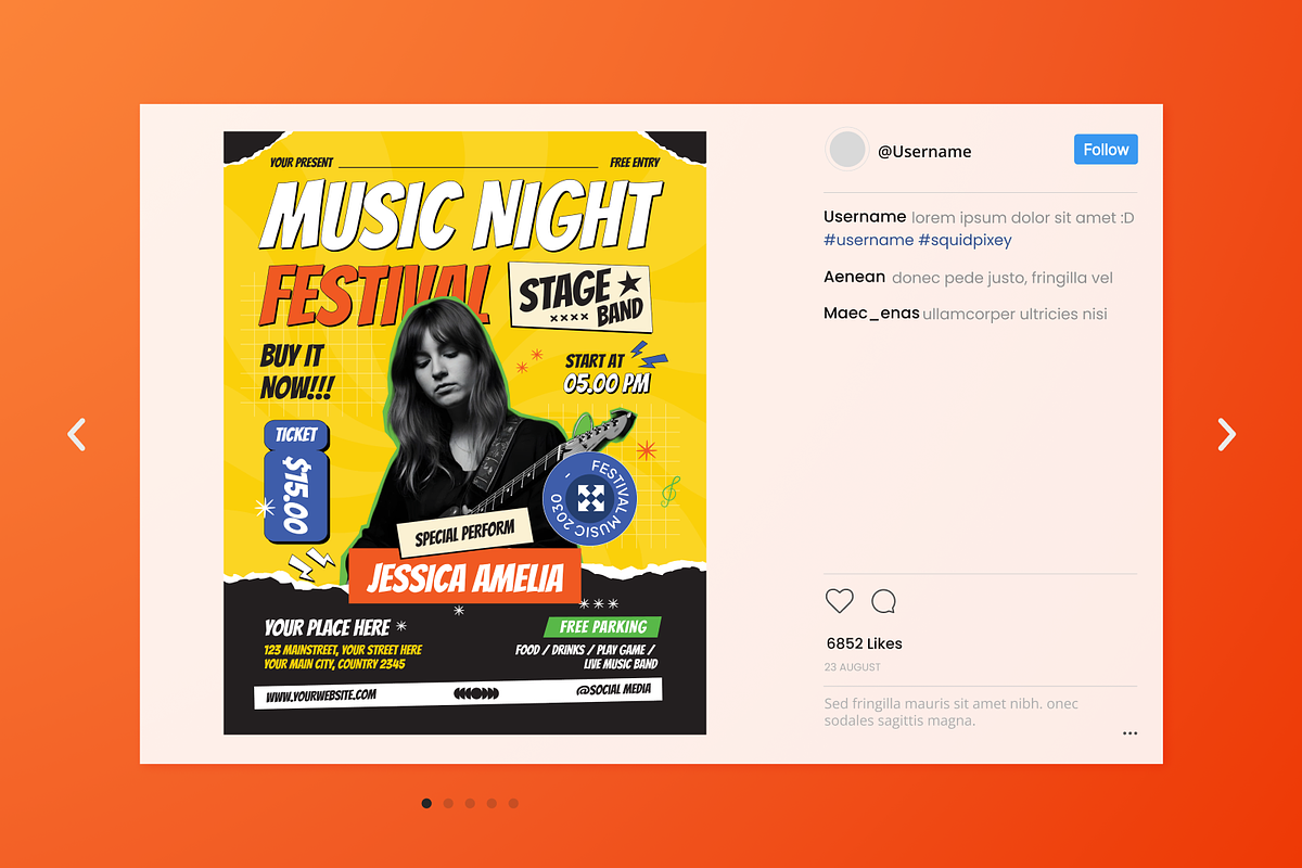 Music Flyer Set, a Flyer Template by SquidPixey (Photo 3 of 5)