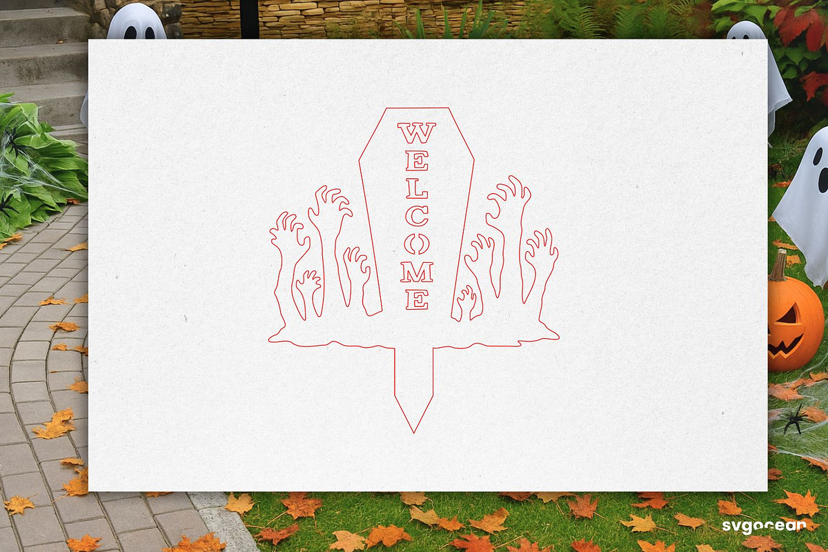 Halloween Garden Stakes Bundle, an Illustration by svgocean (Photo 7 of 21)