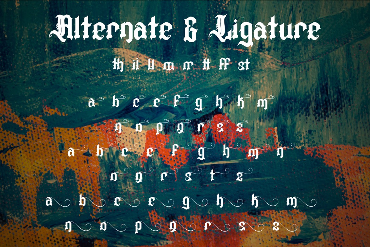 Marosdiac - Modern Blackletter Font, a Blackletter Font by Dhabee (Photo 8 of 15)