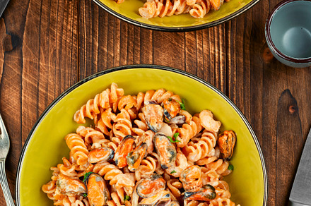 pasta with seafood, a Food & Drink Photo by MLunov MLunov